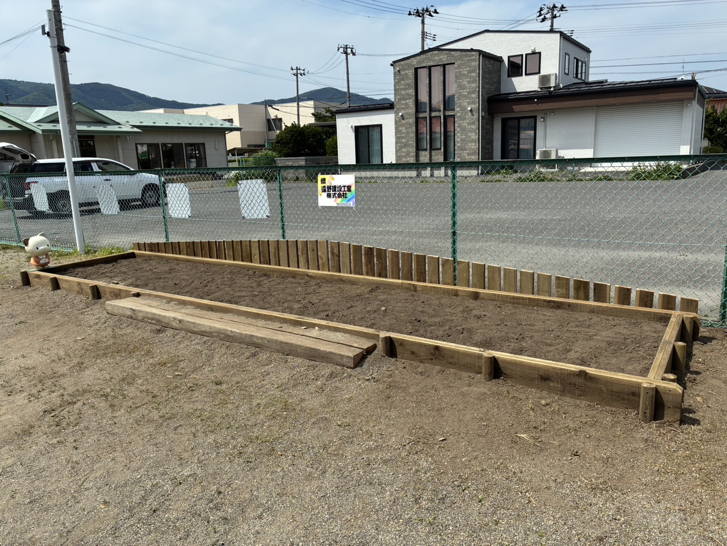 作業後の花壇